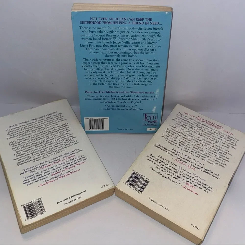 Fern Michaels large paperback - Hokus Pokus, Lethal Justice, Sweet Revenge books